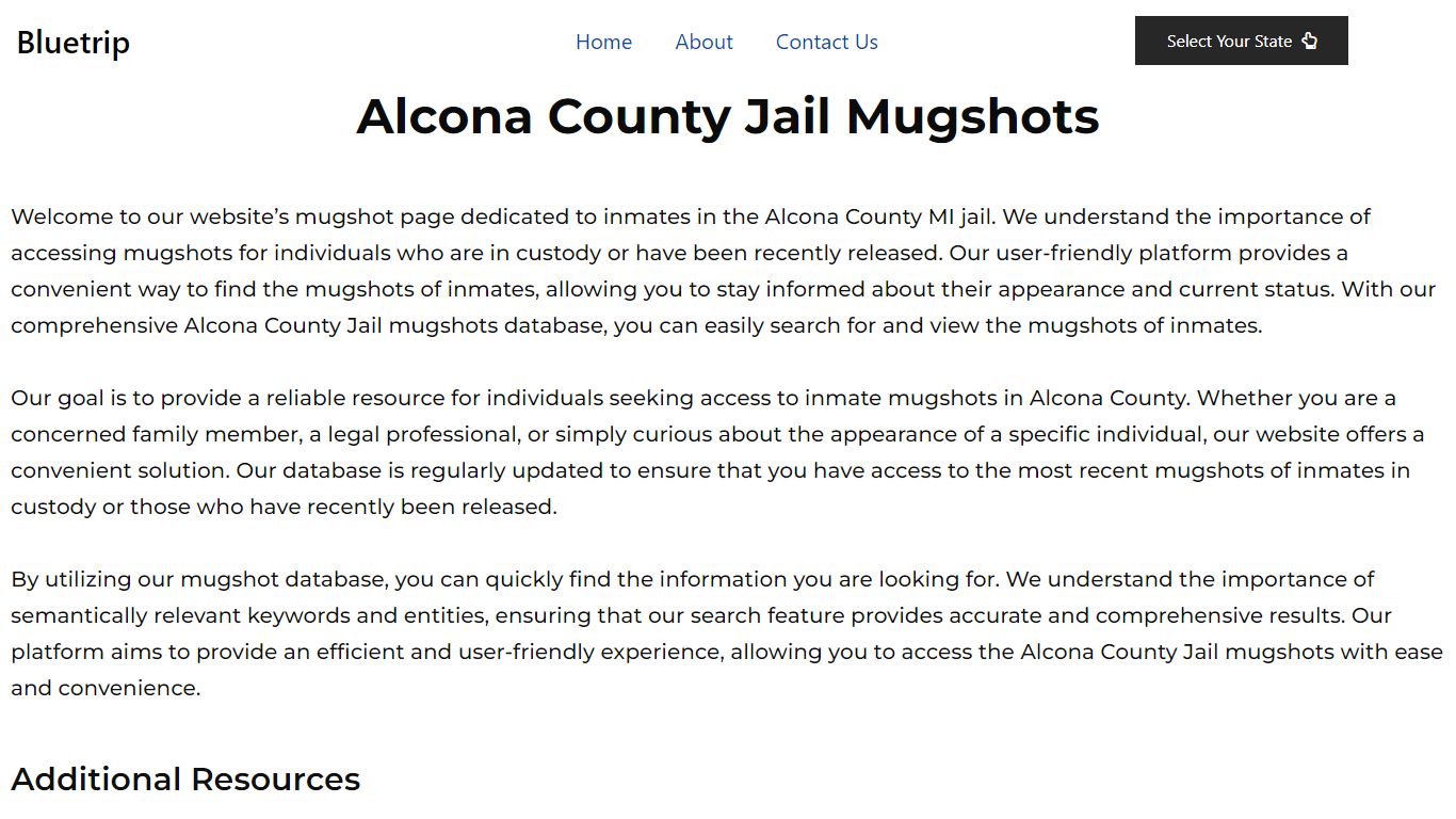 Alcona County Jail Mugshots | Online Search | Photos | Michigan